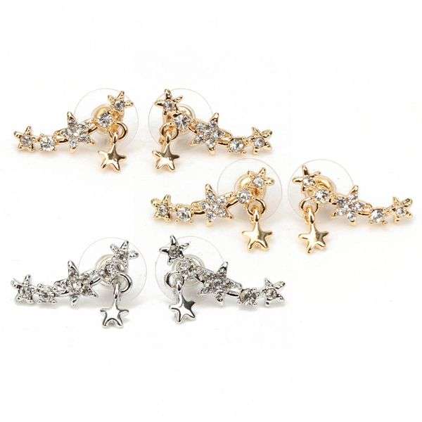 Full Rhinestone Stars Earrings