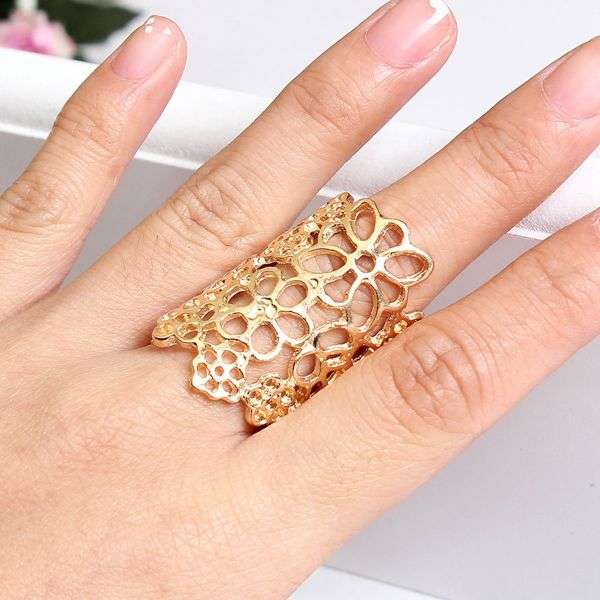 Hollow Out Lace Flower Ring
