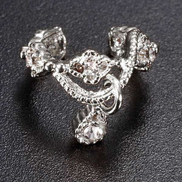 Rhinestone Crown Wrap Earring Hook