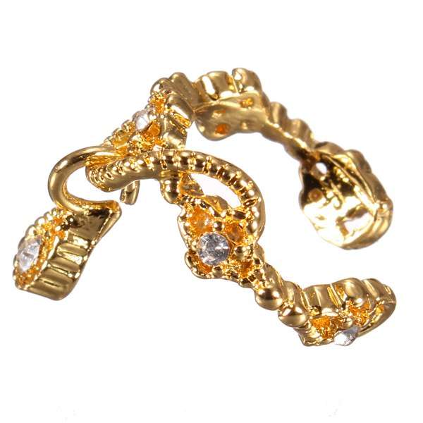 Rhinestone Crown Wrap Earring Hook
