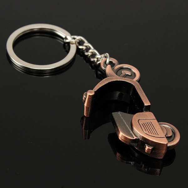 bronze scooter keychain pendant
