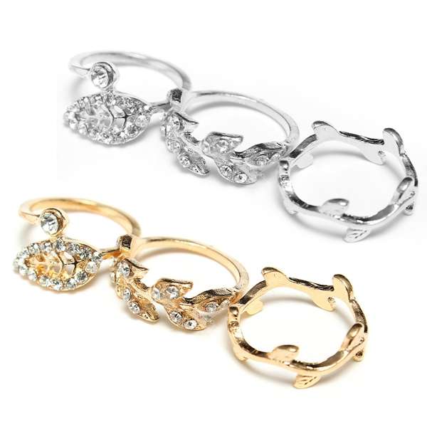Leaf Three-Piece Ring