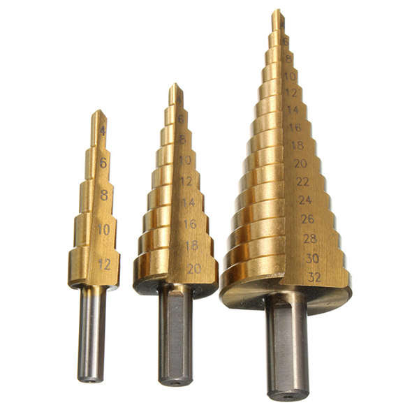 Triangle Shank Step Drill Bits from 4-12/20/30mm