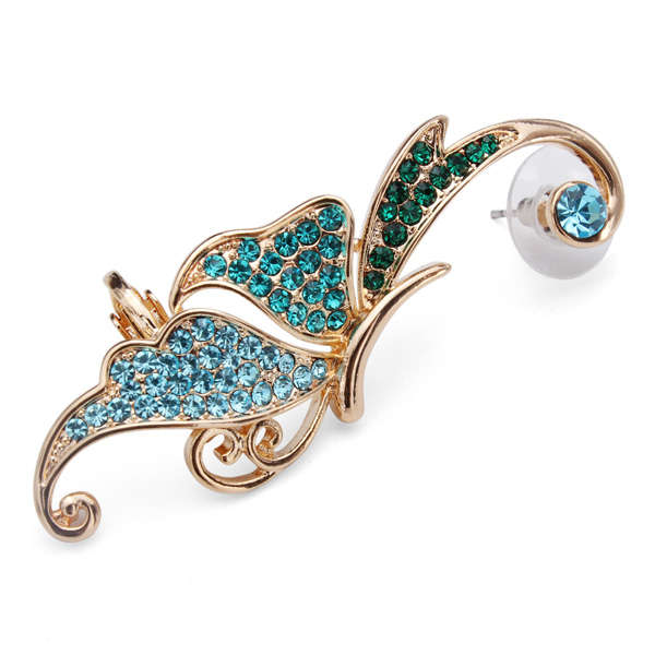 Crystal Butterfly Ear Cuff