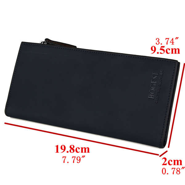 Business Men Bifold Long Clutch Wallet Purse Money Pockets Card Holder