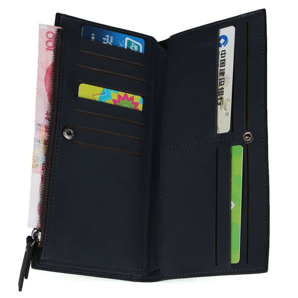 Business Men Bifold Long Clutch Wallet Purse Money Pockets Card Holder