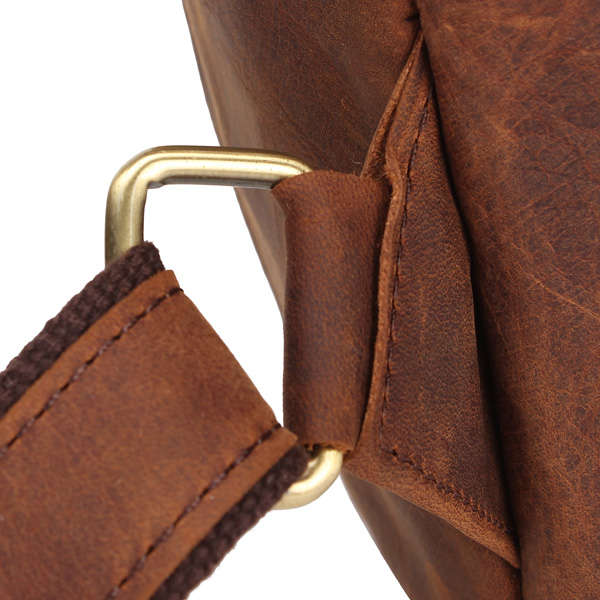 Vintage Retro Genuine Leather Cowhide Men Chest Bag Shoulder Bag