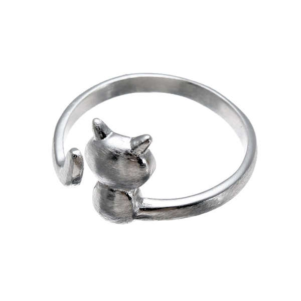 Silver Cat Ring