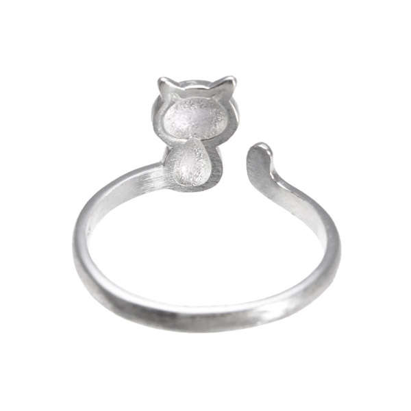 Silver Cat Ring