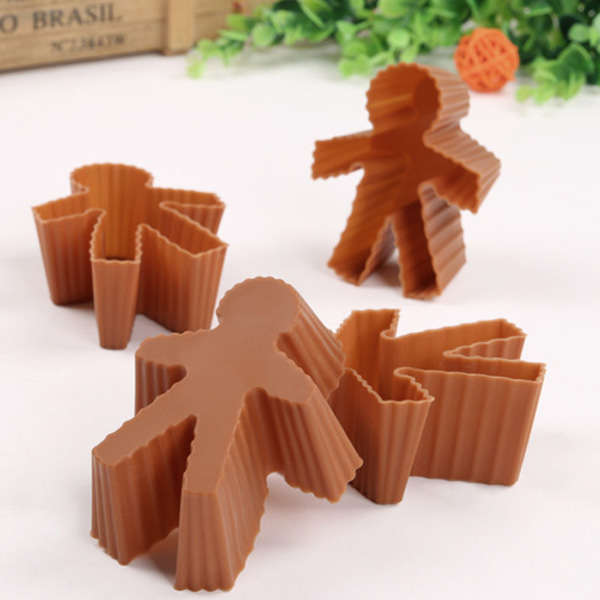 4pcs Silicone man shape Cake Cupcake Mold Muffin Jelly Molds Mould