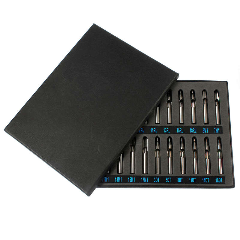 22Pcs Stainless Steel Tattoo Tips Nozzle for Needles Set Kit