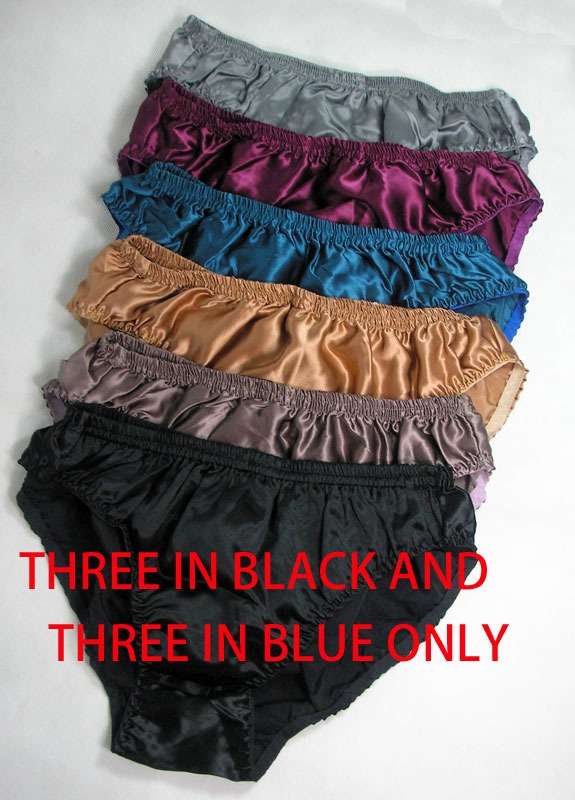 CHINESE SILK-LOT 6PAIR PURE SILK MEN BIKINI BRIEFS SIZE  XXL(44-46") FREE SHIPPING