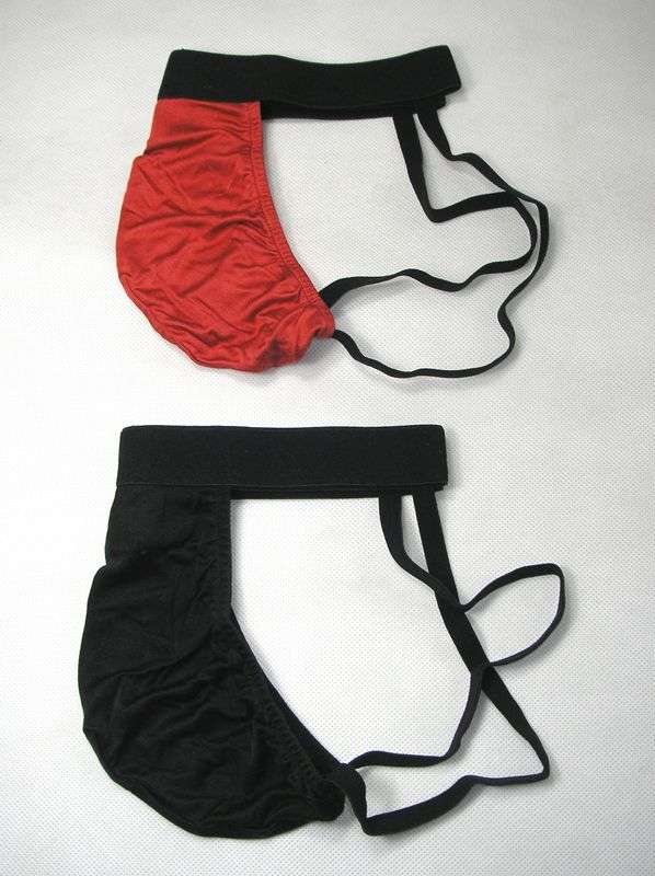LOT 2PAIR NEW SILK KNIT MEN'S THONG JOCK STRAP SZ S/M