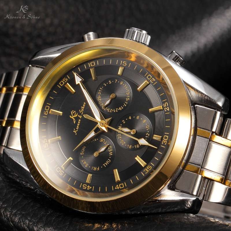 *today only* KRONEN & SOHNE Classic AUTOMATIC Chronograph Watch w/ box, papers, warranty