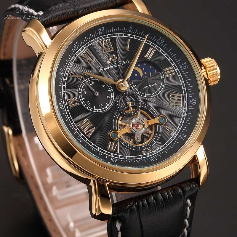 KRONEN & SOHNE Moonphase Skeleton Tourbillon Chrono Watch Brand new w/ BOX, PAPERS