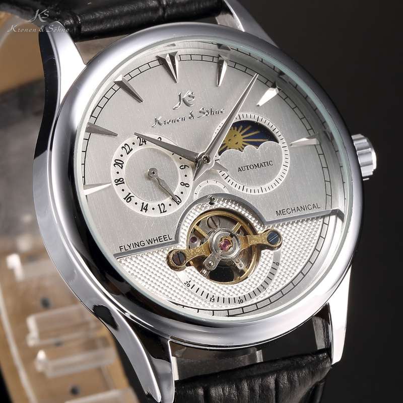 last for xmas!! KRONEN & SOHNE Moonphase Skeleton Tourbillon Chrono Watch Brand new w/ BOX, PAPERS