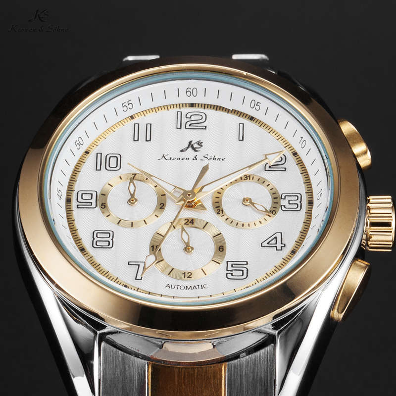 KRONEN & SOHNE Luxury Chronograph Racer Automatic Watch BRAND NEW