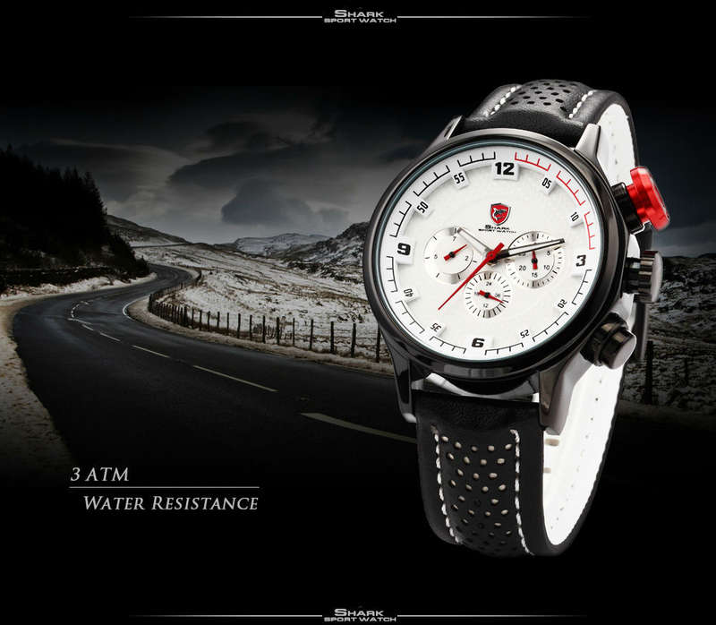 today only** SHARK NASCAR GRAN TORINO INSPIRED CHRONOGRAPH WATCH BRAND NEW  FULLY LOADED!!