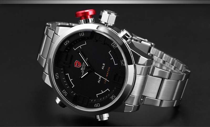 SHARK **GULPER SERIES** 3D DUAL LED SPORTS WATCH W/ BOX, PAPERS, LOADED!!