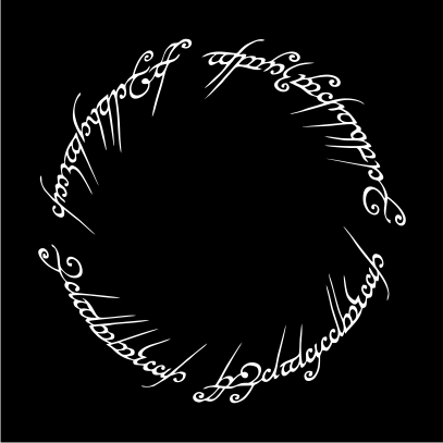 Lord of the Rings Script - Black Xxl Male