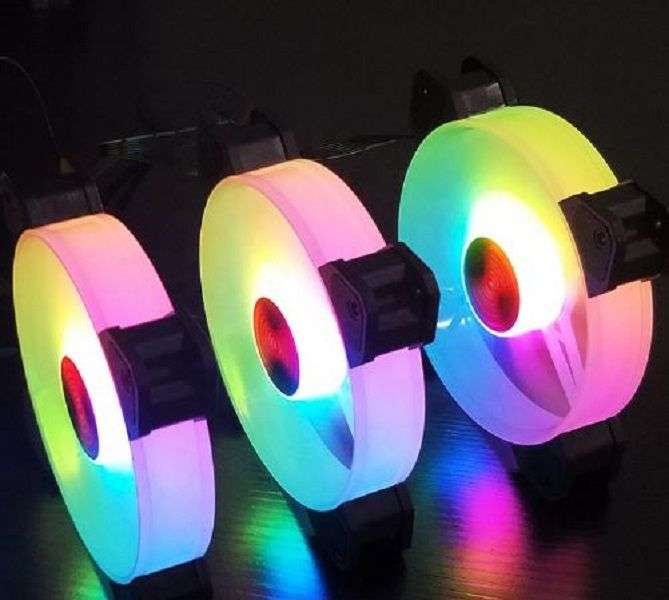RGB Computer Case Cooling Fan Kit with controller and remote - 3 FANS