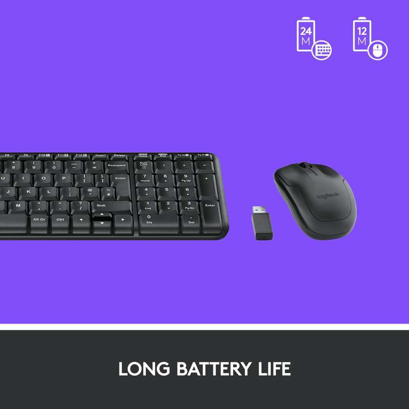 Logitech MK220 Compact Wireless Keyboard Mouse Desktop Set