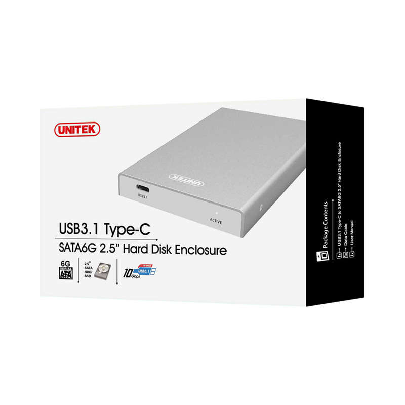 Unitek USB3.1 Type-C to SATA 2.5' HDD/SSD Enclosure (Y-3363)