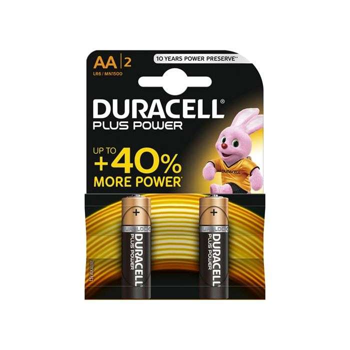 Duracell Plus AA Batteries - 2 Pack