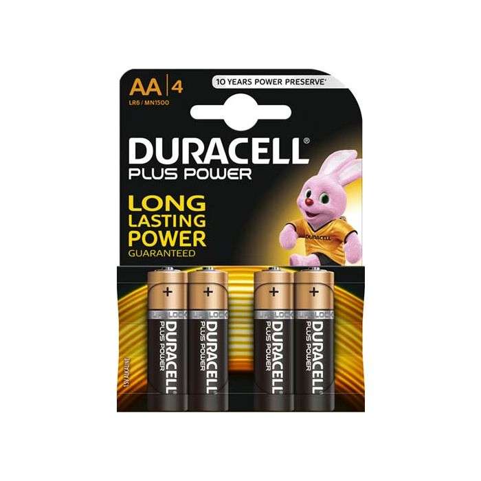 Duracell Plus AA Batteries - 4 Pack