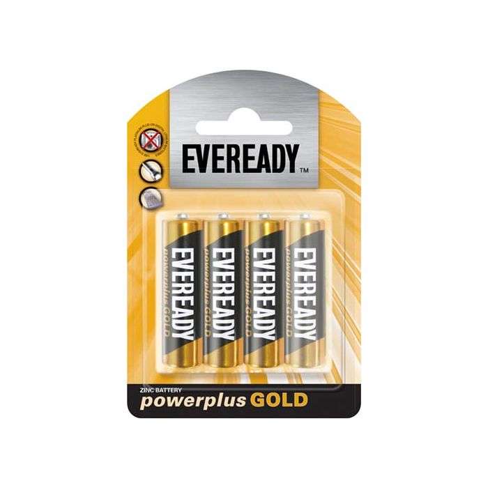 Eveready Powerplus Gold AA Batteries - 4 Pack