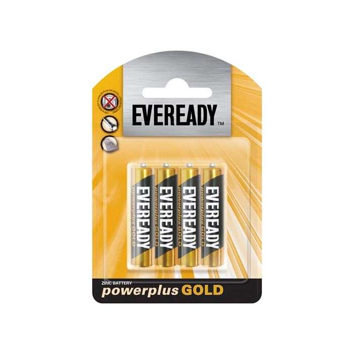 Eveready Powerplus Gold AAA Batteries - 4 Pack
