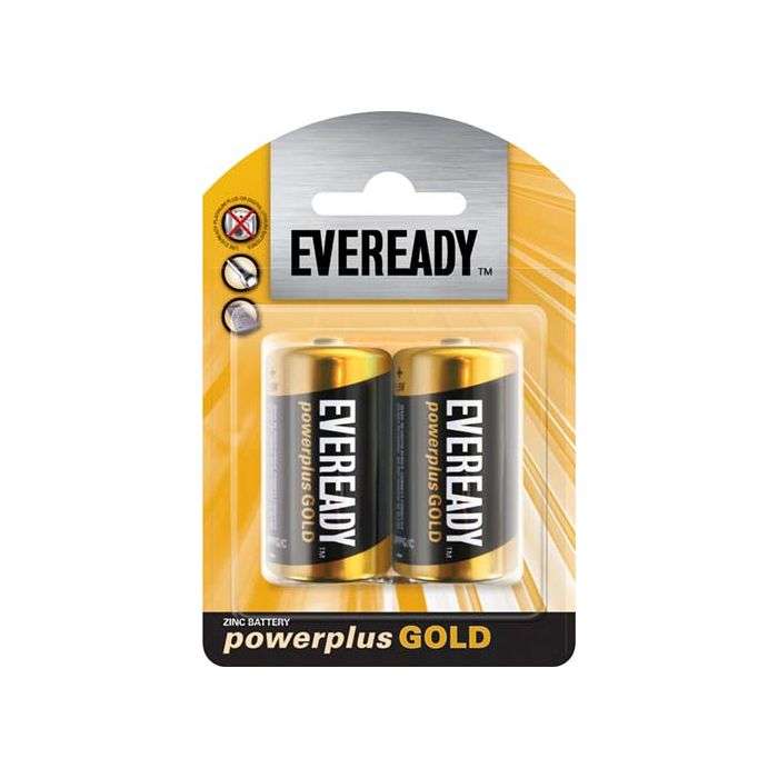 Eveready Powerplus Gold C Batteries - 2 Pack