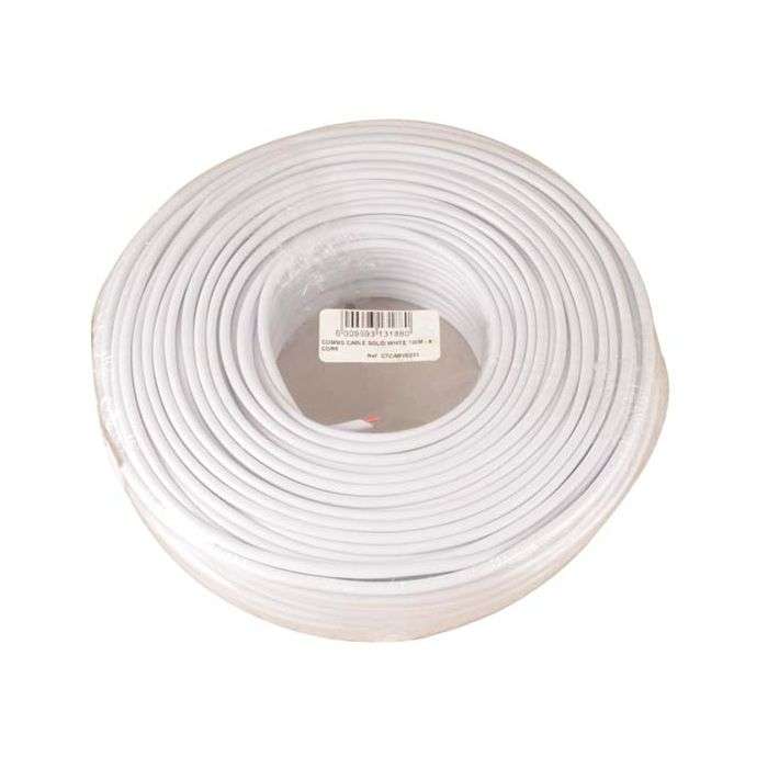 White Solid 8 Core Cable 100m