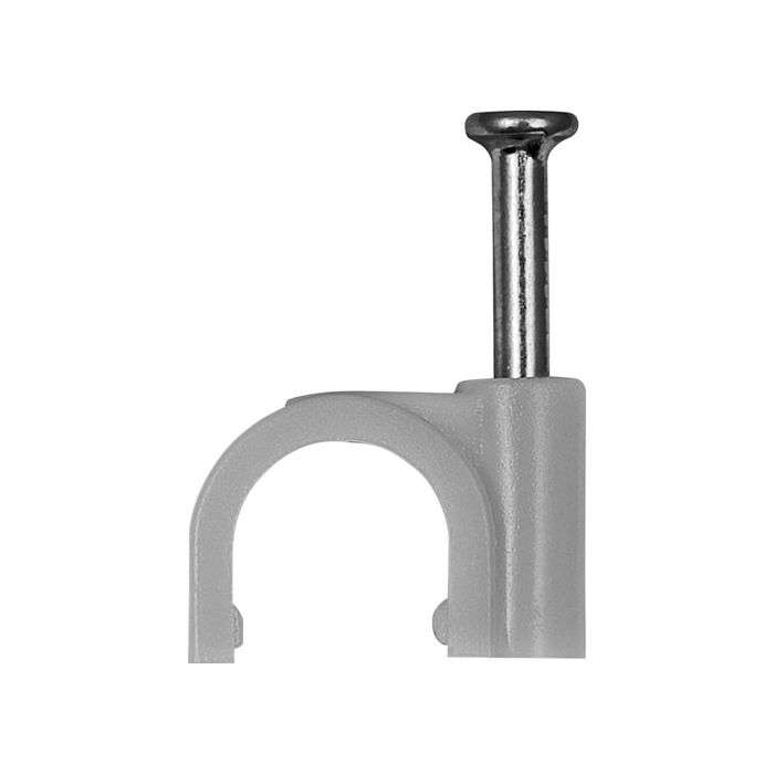 Round Cable Clips 7mm - 100 Pack