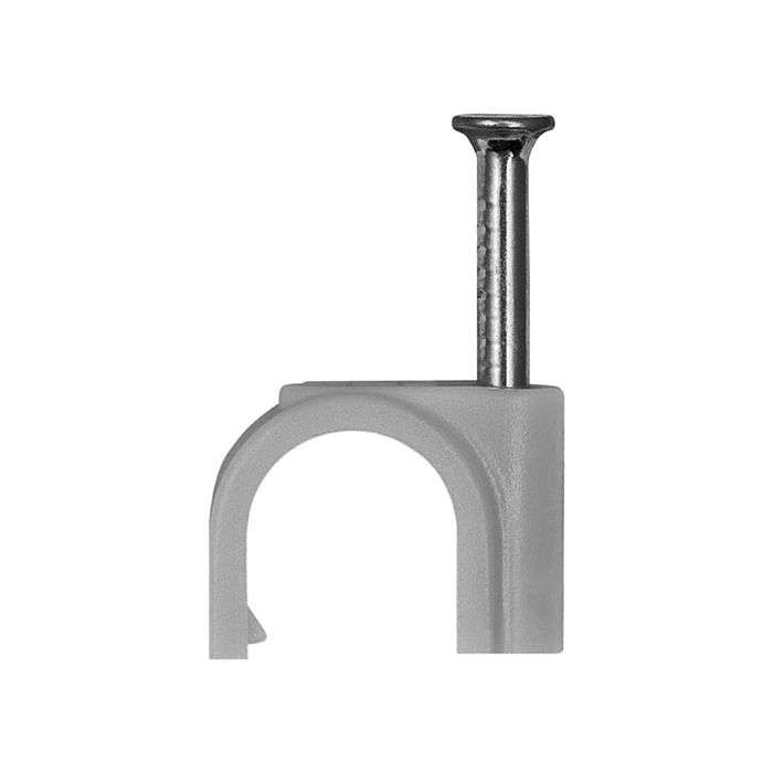 Round Cable Clips 8mm - 100 Pack