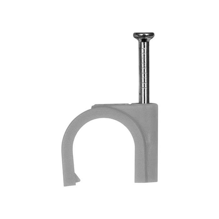 Round Cable Clips 12mm - 100 Pack