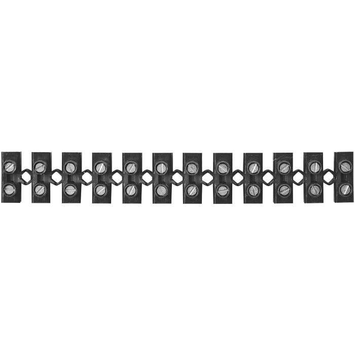 Black 12-Way Connector Strip 15A