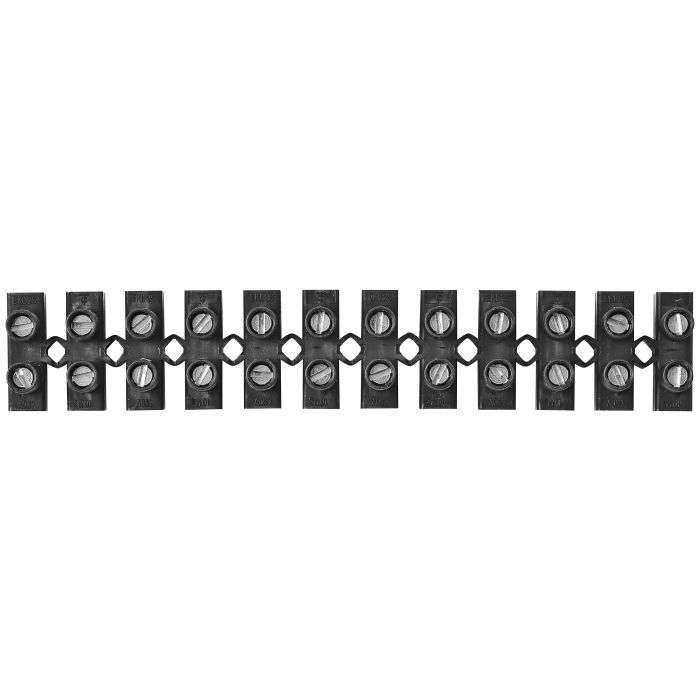 Black 12-Way Connector Strip 30A