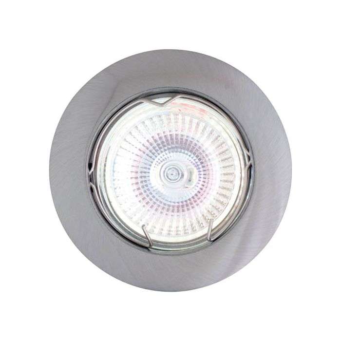 Eurolux Satin Chrome Curved Rim Downlight 78mm
