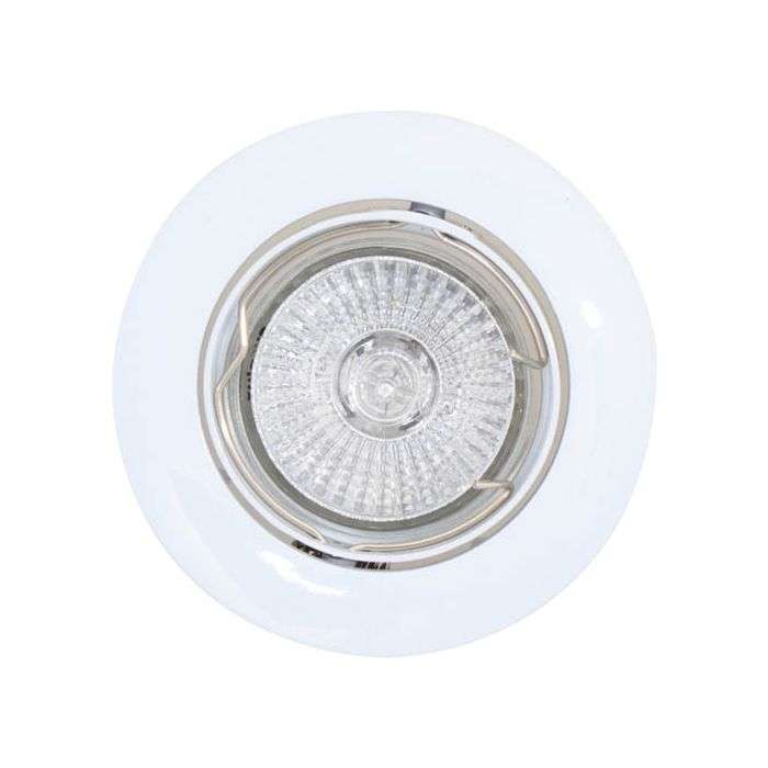 Eurolux White Tilt Curved Rim Downlight 80mm