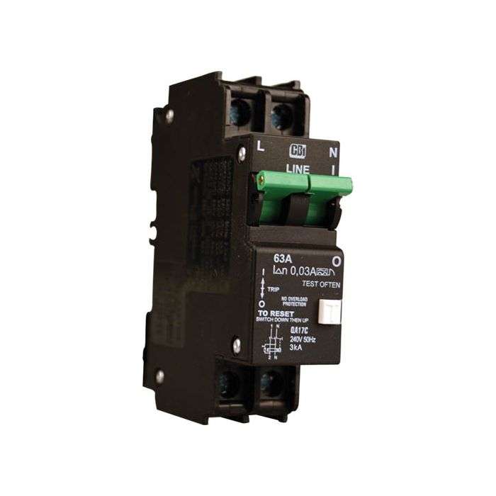 CBI 1-Pole + N 63A Earth Leakage
