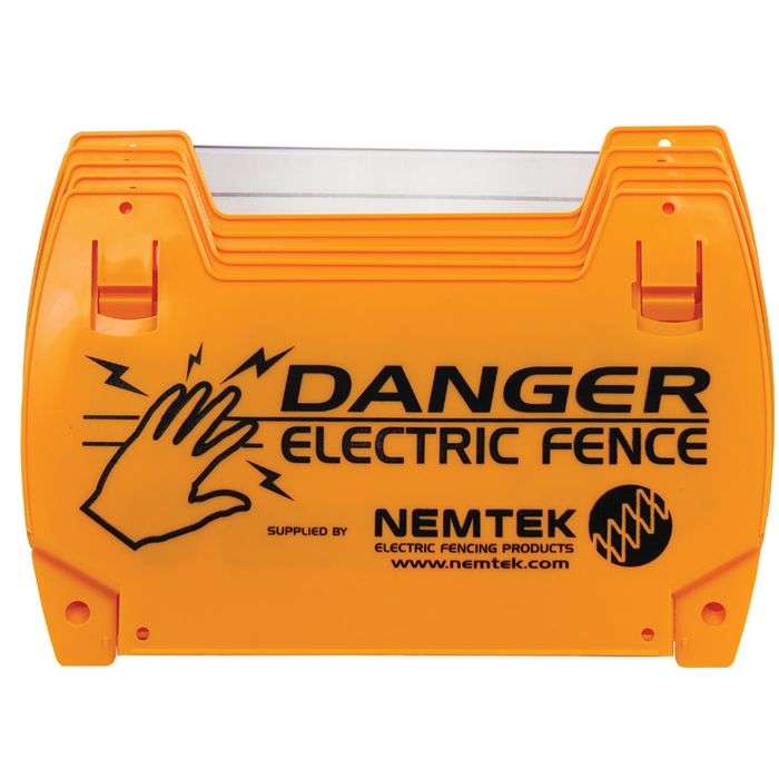 Nemtek Electric Fence Warning Signs - 5 Pack