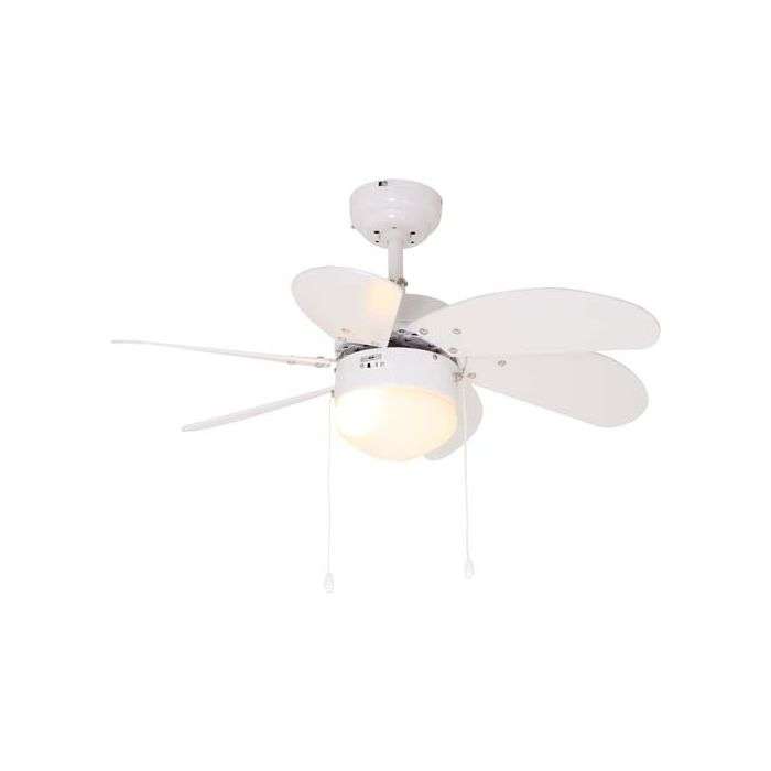 Eurolux White Turbo Swirl Ceiling Fan