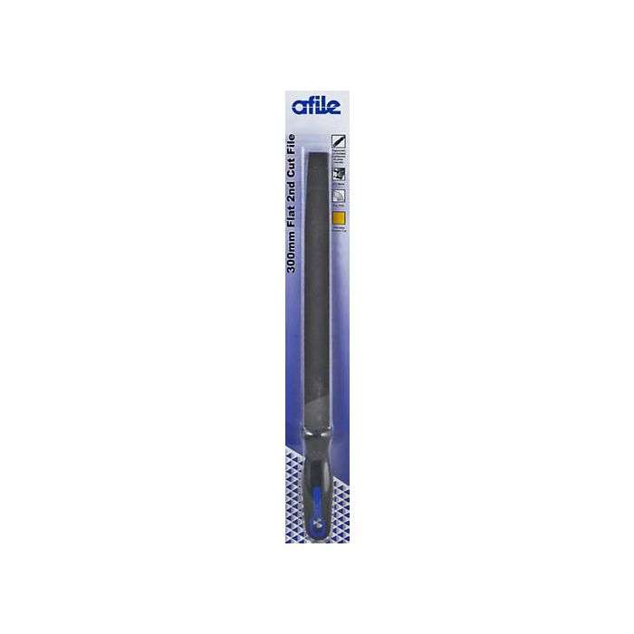 Afile Flat 2nd Cut File With Handle 300mm