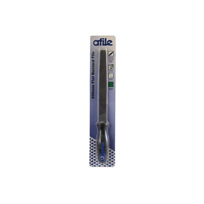 Afile Flat Bastard File With Handle 200mm