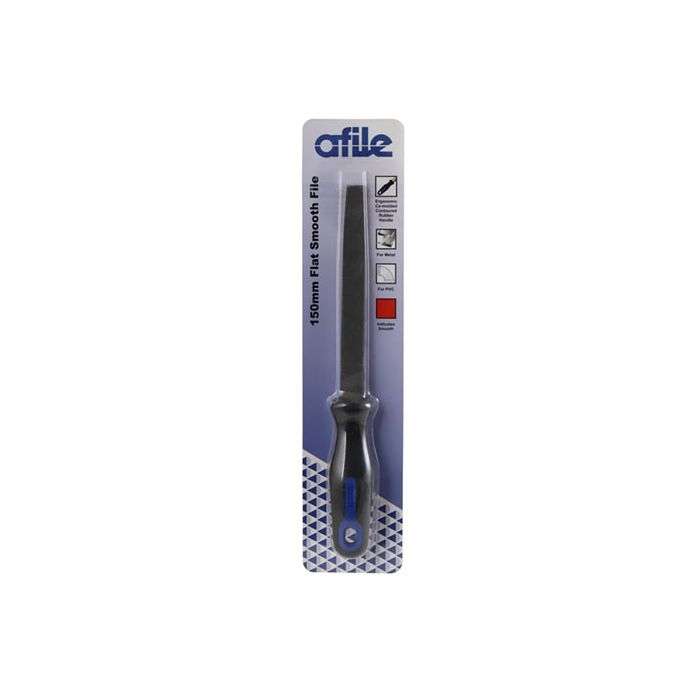 Afile Flat Smooth File With Handle 150mm