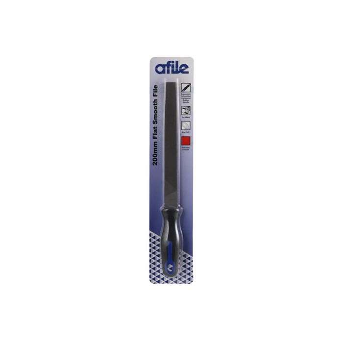 Afile Flat Smooth File With Handle 200mm