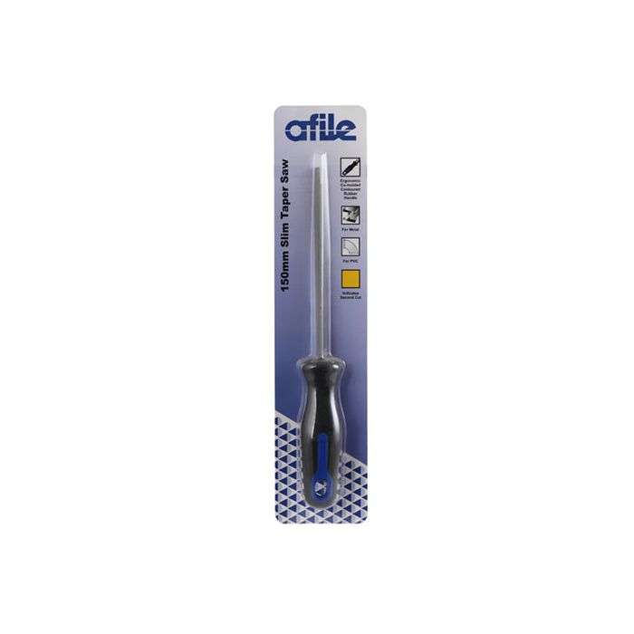 Afile Slim Taper 2nd Saw File With Handle 150mm