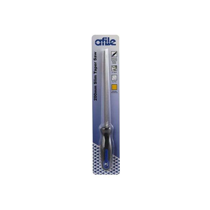 Afile Slim Taper 2nd Saw File With Handle 200mm