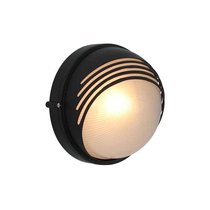 Eurolux Black Round Moon Bulkhead Fitting